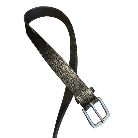 Wrangler Genuine Leather Black Textured Belt Men's Size 42/105 - Picture 1 of 2